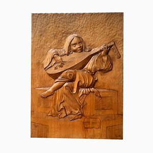 Luth Musician Relief by Giorgio Benedetti, 1970s