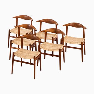 Palisander JH-505 Esszimmerstühle von Hans J. Wegner für Johannes Hansen, Dänemark, 1952, 6er Set