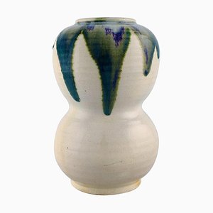 Große Europäische Vase aus Glasierter Keramik, 1980er
