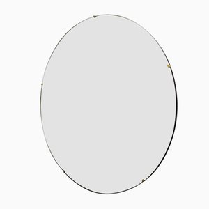 Orbis™ Convex Round Frameless Mirror with Brass Clips by Alguacil & Perkoff Ltd