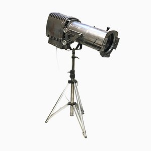 Mid-Century Industrial Steel Stage Electric Theatre Tripod Lamp by Arthur Earnshaw & Philip Sheridan for Strand Electric