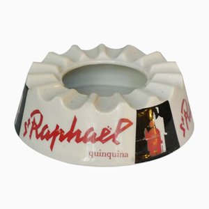 Französischer Aschenbecher aus Keramik mit Werbung für St. Raphaï Quinquina von Charles Loupot