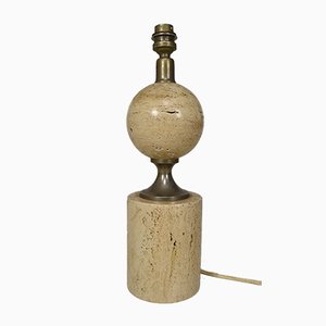 Travertine Table Lamp by Philippe Barbier, 1960s