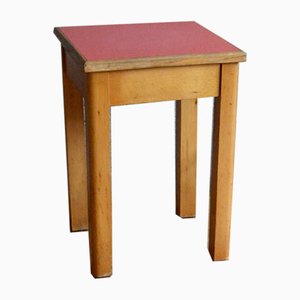 Tabouret Rouge Vintage, 1950s