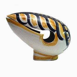 Ceramic Hand-Painted Sculpture by Enzo Bioli for Il Picchio, 1970s