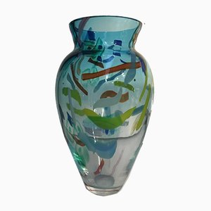 Vaso vintage in vetro di Murano di Sylvian Signoretto, anni '70