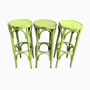 Bistro Stools in the Style of Thonet, 1980s, Set of 3