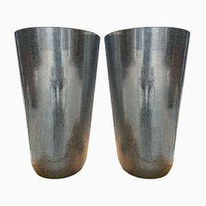 Silberne Vintage Vasen von Sergio Costantini, 1980er, 2er Set
