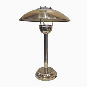 Nickel-Plated Brass Desk Lamp