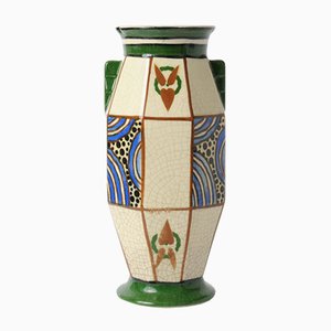 Belgische Art Deco Vase von August Mouzin & Cie, 1920er
