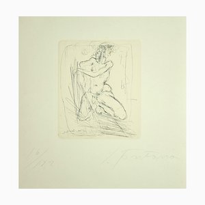 Grabado - Original Etching de Lucio Fontana - 1964