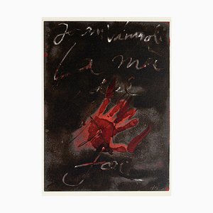 Hand of Fire - Impresión vintage offset después de Antoni Tàpies - 1982