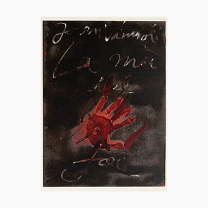 Hand of Fire - Stampa offset vintage di Antoni Tàpies - 1982