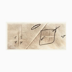 Division by Diagonal - Vintage Offset Print After Antoni Tàpies - 1982