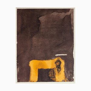 Paint and Number 3 - Vintage Offset Print After Antoni Tàpies - 1982