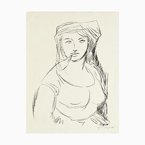 Lithographie Original par Domenico Purificato pour Woman - 1950s