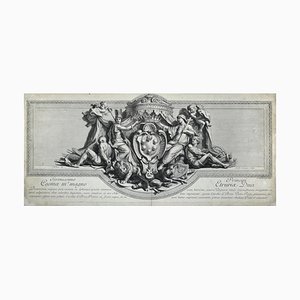 Acquaforte Principi Etruriae Duci - Incisione originale di Charles Simonneau - Fine 1600