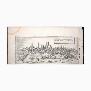 München, Antike Karte von '' Civitates Orbis Terrarum '' - 1572-1617 1572-1617