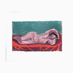 Litografía Nude of Woman - Original de Emilio Notte - Finales de 1900