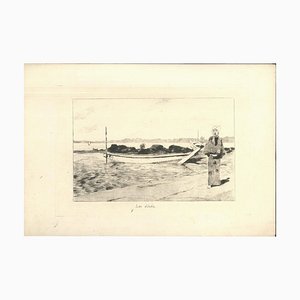 Lac d'Imba - Original Etching on Japan Paper by G. F. Bigot - Tokyo 1886