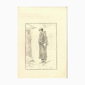 Gendarme - Original Etching on Japan Paper by G. F. Bigot - Tokyo 1886