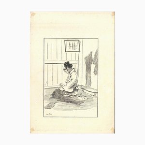 Escultura Tailleur - Original Japan Paper de GF Bigot - Tokyo 1886