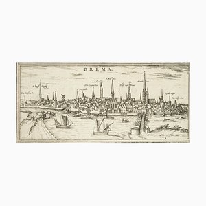 Brême, Carte de ''Civitates Orbis Terrarum'' - par F.Hogenberg - 1572-1617 1572-1617