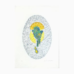 Peacock - Original Lithografie von Mario Padovan - 1970er 1970er Jahre