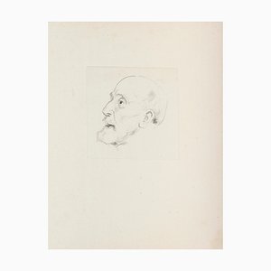 Portrait d'un Homme - Lápiz de dibujo sobre papel - Principios del siglo XX, principios del siglo XX
