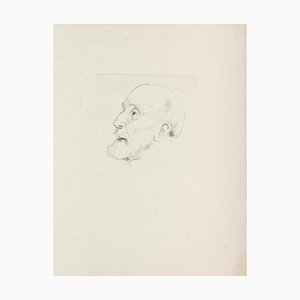 Portrait d'un Homme - Pencil Drawing on Paper - Beginning of 20th Century Early 20th Century
