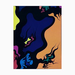 Litografia Purple Hell - Litografia originale di Luigi Boille - 1971 1971