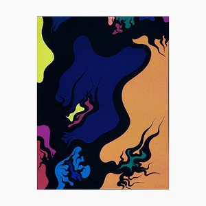 Purple Hell - Original Lithograph by Luigi Boille - 1971 1971