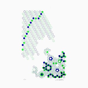 Lithographie Originale Fluo Composition par Mario Padovan - 1970s 1970s