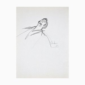 Pathos - Dibujo Carboncillo original de Flor David - años 50