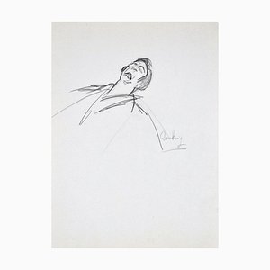 Pathos - Original Charcoal Drawing by Flor David - 1950s 1950s