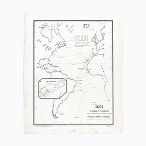 Carte de l'Ozean Atlantique - von FA de Varnhagen - 1865 1865