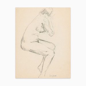 Nudi femminili - Disegno acquarello originale y artista sconosciuto, inizio XX secolo, fine XIX secolo