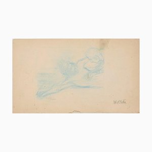 Study for Crucifix - Original Drawing by A. Willette - Fine XIX secolo Fine del 1 ° secolo