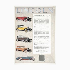 Dominación de Lincoln - Publicidad vintage original en papel - A principios del siglo XX, principios de siglo XX