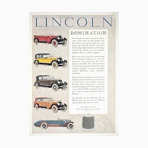 Lincoln Domination - Pubblicità vintage su carta originale - inizio XX secolo inizio XX secolo