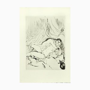 Rencontre Sexuelle - Gravure Originale à la Pointe Sèche par A. Doré - Fin 1900 Fin 1900
