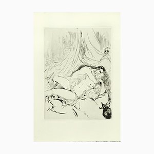 Sexual Encounter - Original Etching Drypoint de A. Doré - Finales de 1900 Finales de 1900