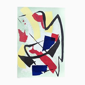 Abstract Composition - Original Screen Print by Luigi Montanarini - 1970s 1970s