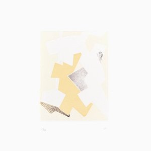 Composizione beige - Incisione originale ed acquatinta di Hans Richter - anni '70