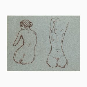Nude Women - Pastel Drawing - Mitte des 20. Jahrhunderts Mitte des 20. Jahrhunderts