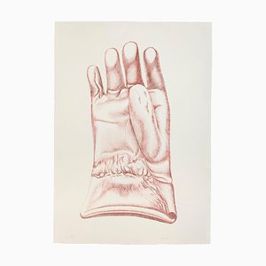 Red Glove - Original Etching by Giacomo Porzano - 1972 1972