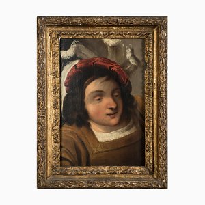 The Knight - Original Oil on Board di Pietro della Vecchia - XVII secolo