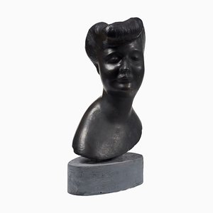 Testa di donna - Scultura originale in bronzo di Emilio Greco - Seconda metà del 1900 Seconda metà XX secolo