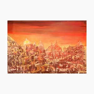 August Sunset - Original Öl auf Leinwand von Laura D'Andrea - 2018 2018