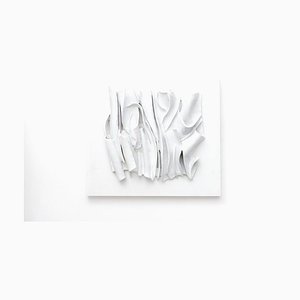 White Cosmic Folds - Ceramica e tecnica mista di Michele Cossyro - 2017 2017